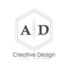 initial monogram logo with polygon style design.