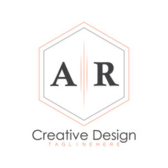 initial monogram logo with polygon style design.