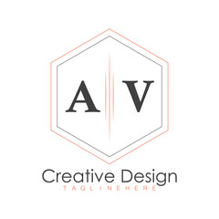 initial monogram logo with polygon style design.