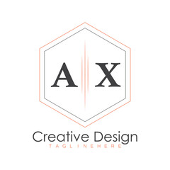 initial monogram logo with polygon style design.