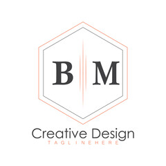 initial monogram logo with polygon style design.