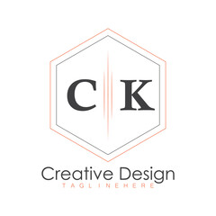 initial monogram logo with polygon style design.