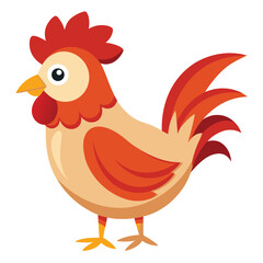 Hen isolated on white background