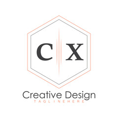 initial monogram logo with polygon style design.