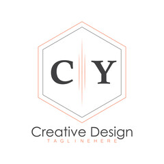 initial monogram logo with polygon style design.