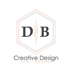 initial monogram logo with polygon style design.