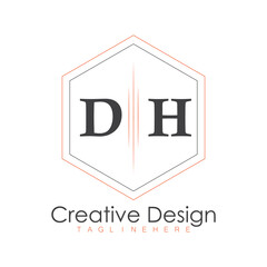 initial monogram logo with polygon style design.