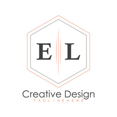 initial monogram logo with polygon style design.