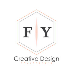 initial monogram logo with polygon style design.