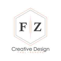 initial monogram logo with polygon style design.