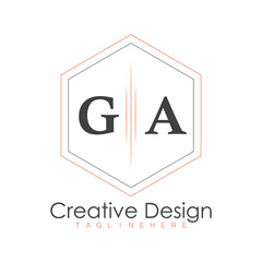 initial monogram logo with polygon style design.