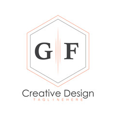 initial monogram logo with polygon style design.