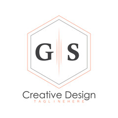 initial monogram logo with polygon style design.