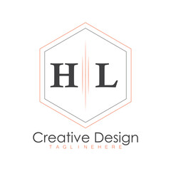 initial monogram logo with polygon style design.