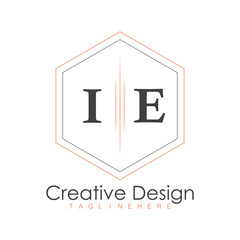 initial monogram logo with polygon style design.