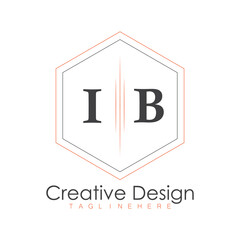 initial monogram logo with polygon style design.