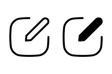 edit icon featuring a pencil inside a rounded square. Suitable for web design, mobile apps, and print materials