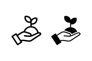 hand holding growing from soil. Symbolizes growth, hope, sustainability, environmental awareness, and new beginnings. Ideal for websites, presentations, and designs related to nature,  and ecology