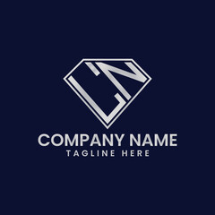 Obraz premium Simple Letter Logo in Diamond Frame