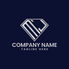 Obraz premium Simple Letter Logo in Diamond Frame