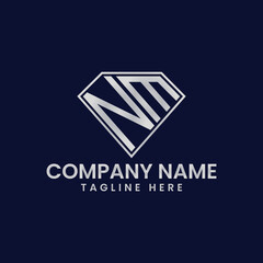 Obraz premium Simple Letter Logo in Diamond Frame