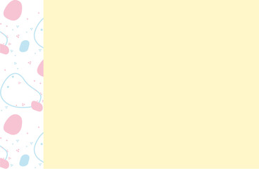 曲線がかわいいパステルカラーのメッセージカード