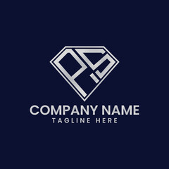 Fototapeta premium Simple Letter Logo in Diamond Frame
