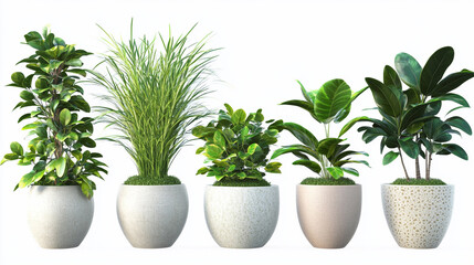 Fototapeta premium Beautiful Plants of Beautiful Ceramic Pots with isolated Background. Ai generated.