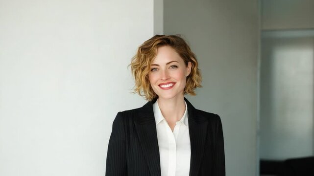Professional woman: A sophisticated businesswoman exudes confidence, grace, and professionalism, presenting an air of approachability and competence, capturing the essence of modern workplace success.