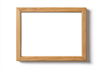 Obraz premium Empty wooden frame suitable for displaying artwork or photos in a modern home decor setting