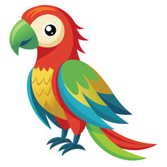 Parrot isolated on white background