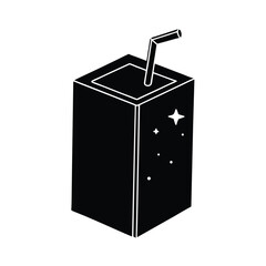 Juice box illustration for kids drink education in preschool or daycare