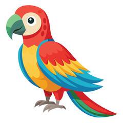 Parrot isolated on white background