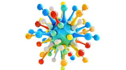 Unlock the Microscopic Mystery: The Abstract Virus Molecular Structure Model Shocks! The picture focuses on the mysterious virus molecular structure. Complex and orderly lines and shapes are intertwin