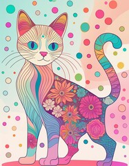 Generated image Abstract Cat