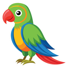 Parrot isolated on white background