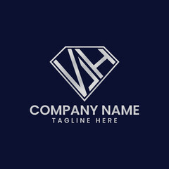 Naklejka premium Simple Letter Logo in Diamond Frame