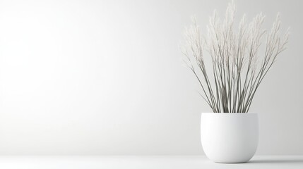 Minimalist plant arrangement on a white background (2)