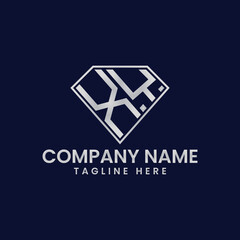 Fototapeta premium Simple Letter Logo in Diamond Frame