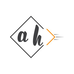 initial monogram logo with square style design.