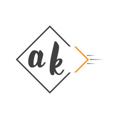 initial monogram logo with square style design.