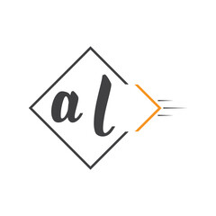 initial monogram logo with square style design.