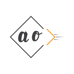 initial monogram logo with square style design.