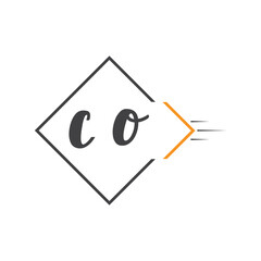 initial monogram logo with square style design.