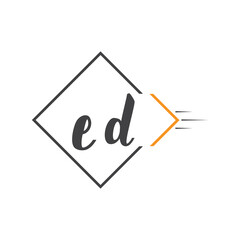 initial monogram logo with square style design.