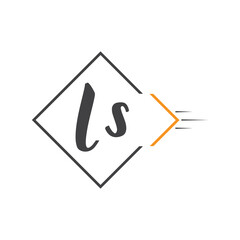 initial monogram logo with square style design.