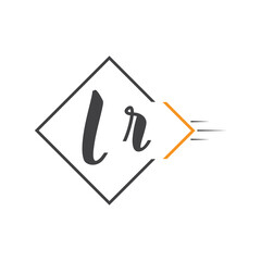 initial monogram logo with square style design.