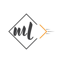 initial monogram logo with square style design.