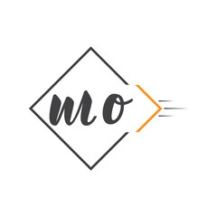 initial monogram logo with square style design.