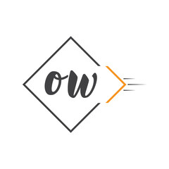 initial monogram logo with square style design.